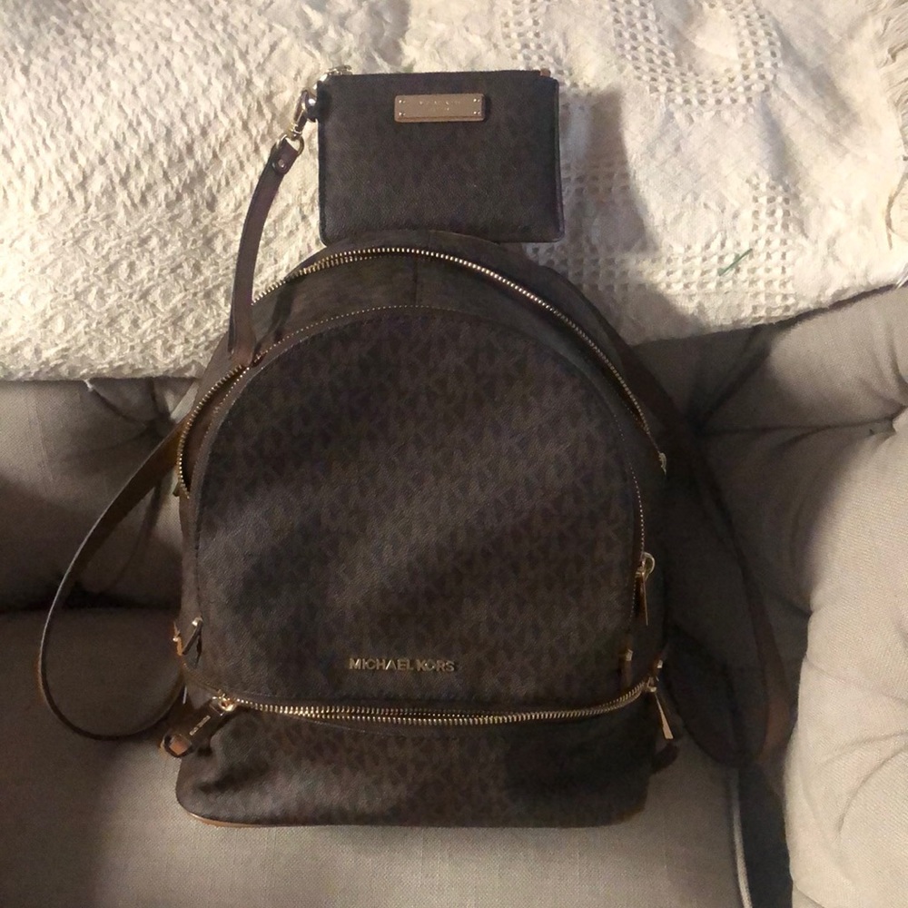 Michael Kors backpack and wristlet
